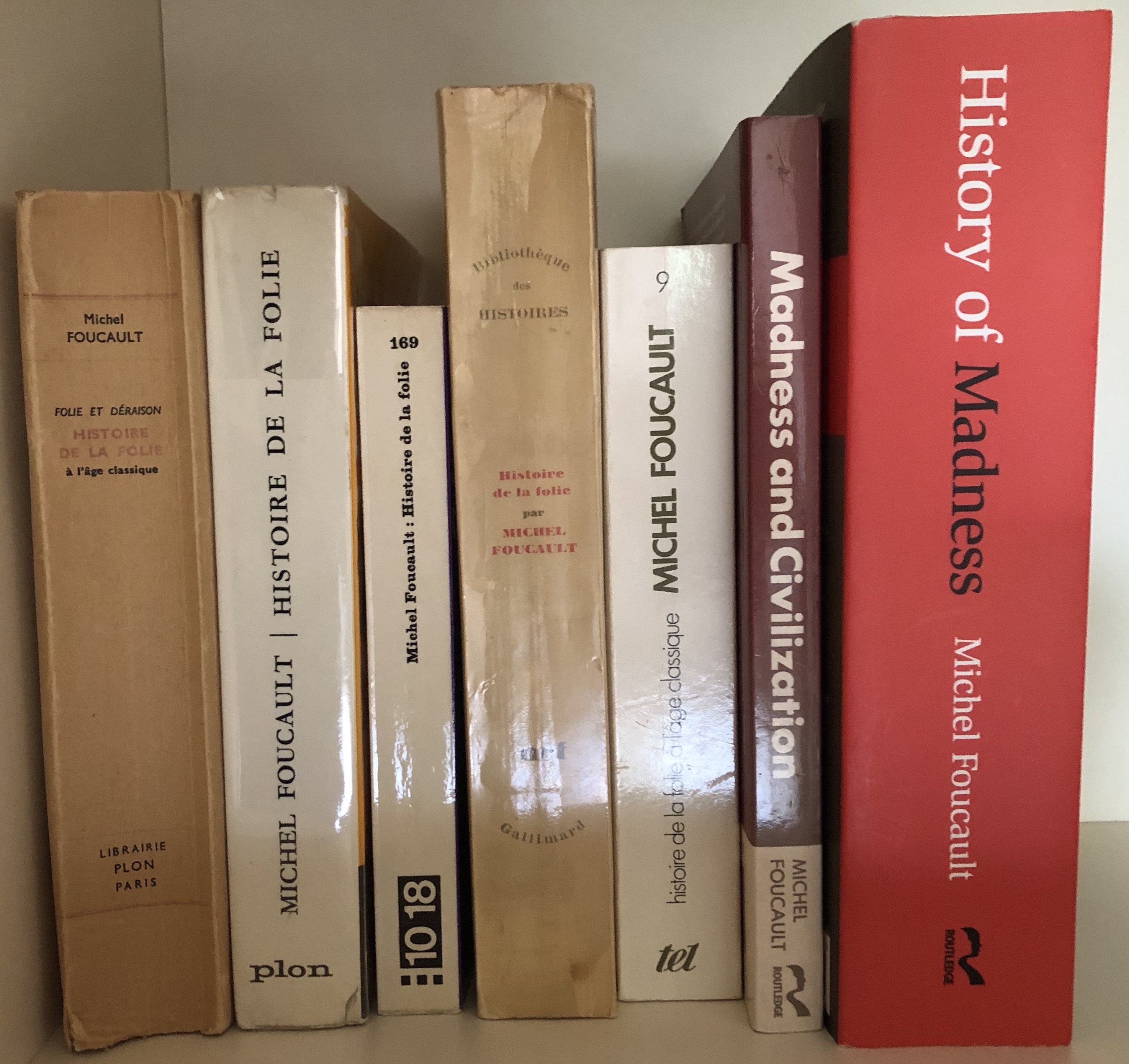 Foucault's History of Madness – a bibliographical chronology